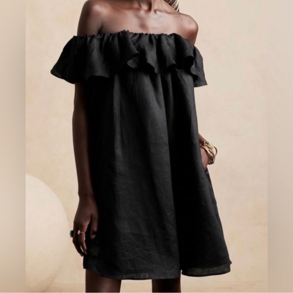 Elegant Black Off-Shoulder Dress